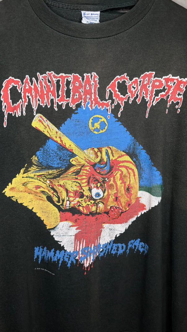 CANNIBAL CORPSE HAMMER SMASHED FACE FADED EURO TOUR TEE