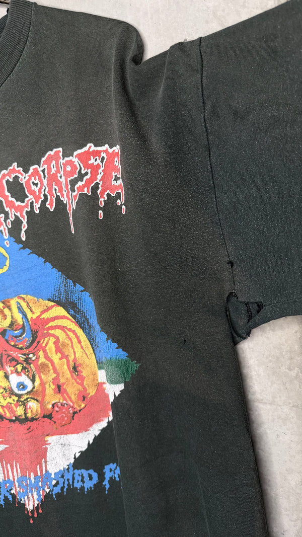 CANNIBAL CORPSE HAMMER SMASHED FACE FADED EURO TOUR TEE