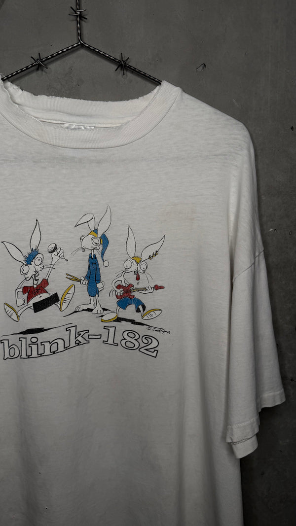 BLINK 182 VERY RARE BUNNY CARICATURE TEE | ROADIE BUNNY BACKHIT | CHESHIRE CAT ERA