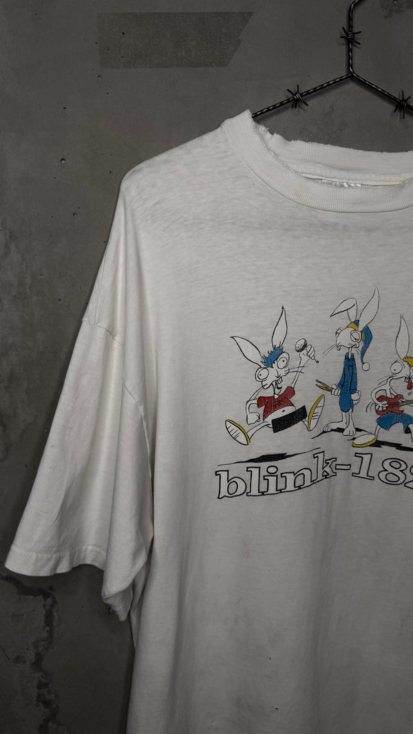 BLINK 182 VERY RARE BUNNY CARICATURE TEE | ROADIE BUNNY BACKHIT | CHESHIRE CAT ERA