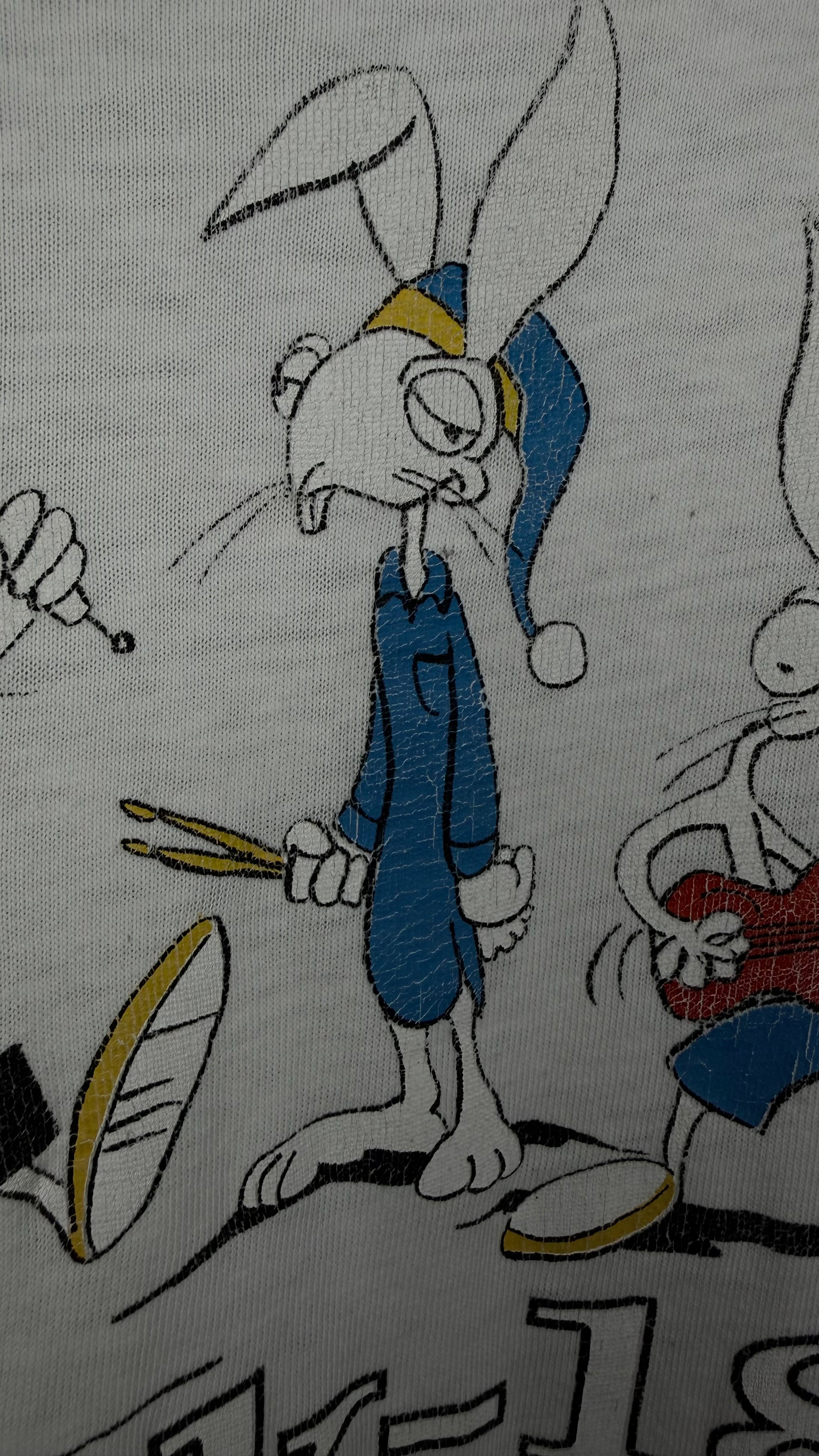 BLINK 182 VERY RARE BUNNY CARICATURE TEE | ROADIE BUNNY BACKHIT | CHESHIRE CAT ERA