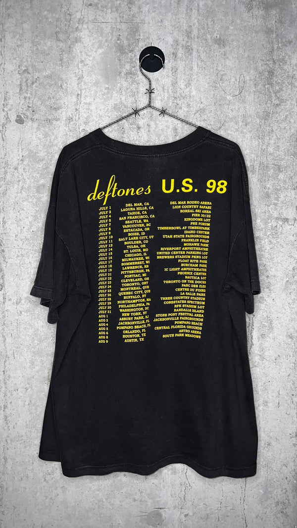 DEFTONES ADRENALINE KITTY US TOUR 98’ TEE | TOUR DATE LIST BACK HIT
