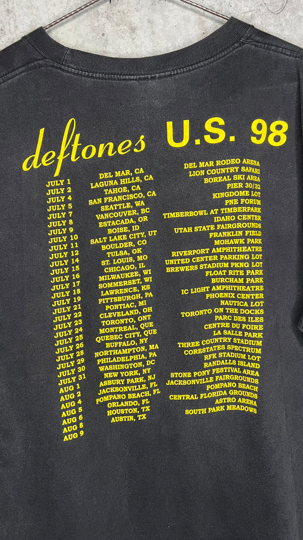 DEFTONES ADRENALINE KITTY US TOUR 98’ TEE | TOUR DATE LIST BACK HIT