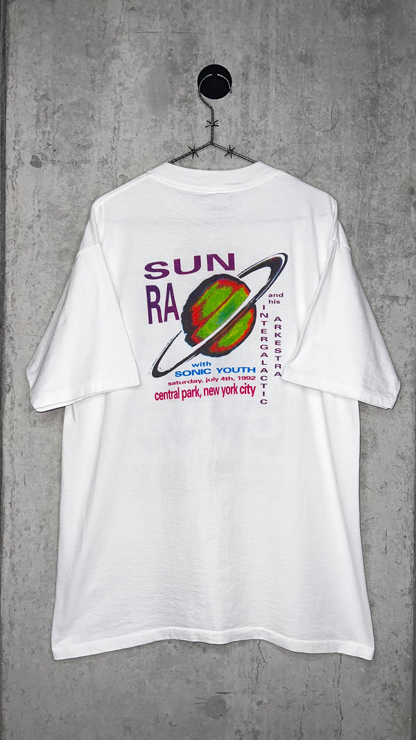 SONIC YOUTH BOMB POP ONE-DAY-ONLY JULY 4TH NYC CENTRAL PARK 92’ TEE | SUN RA BACK HIT