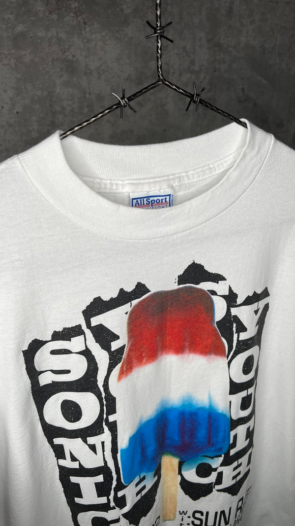 SONIC YOUTH BOMB POP ONE-DAY-ONLY JULY 4TH NYC CENTRAL PARK 92’ TEE | SUN RA BACK HIT