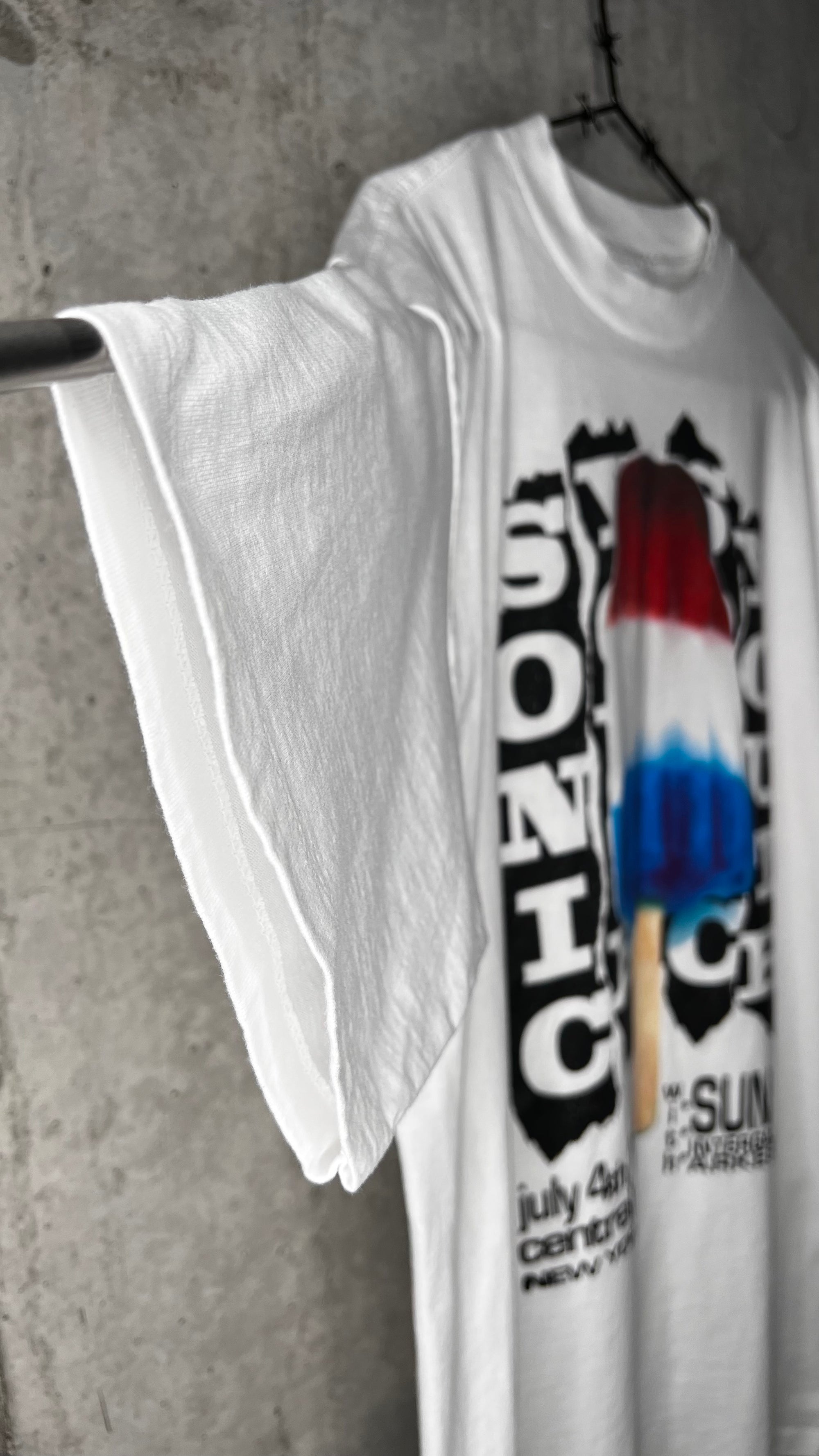 SONIC YOUTH BOMB POP ONE-DAY-ONLY JULY 4TH NYC CENTRAL PARK 92’ TEE | SUN RA BACK HIT