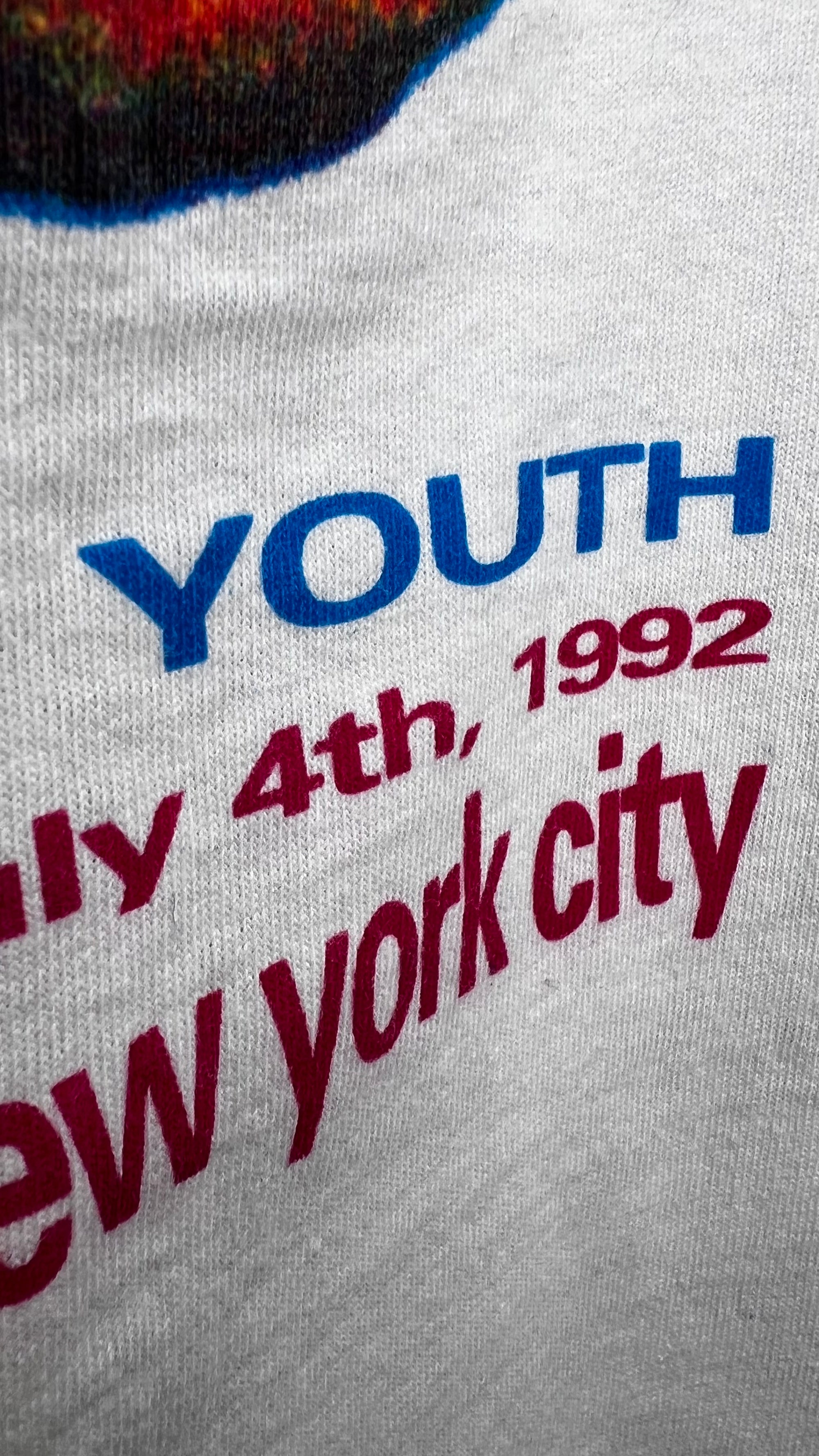 SONIC YOUTH BOMB POP ONE-DAY-ONLY JULY 4TH NYC CENTRAL PARK 92’ TEE | SUN RA BACK HIT