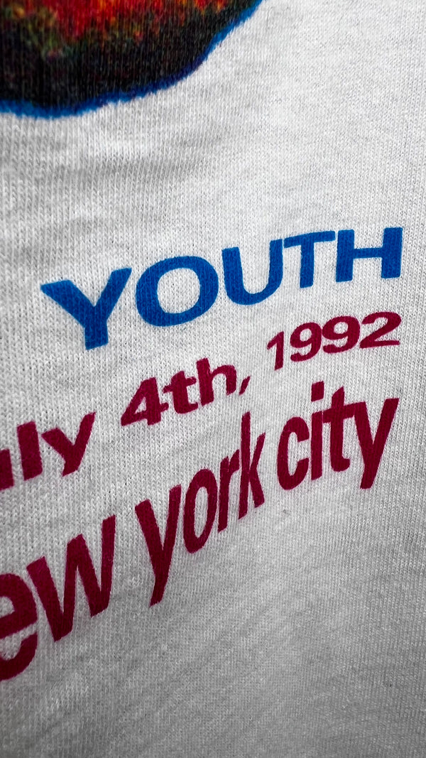 SONIC YOUTH BOMB POP ONE-DAY-ONLY JULY 4TH NYC CENTRAL PARK 92’ TEE | SUN RA BACK HIT
