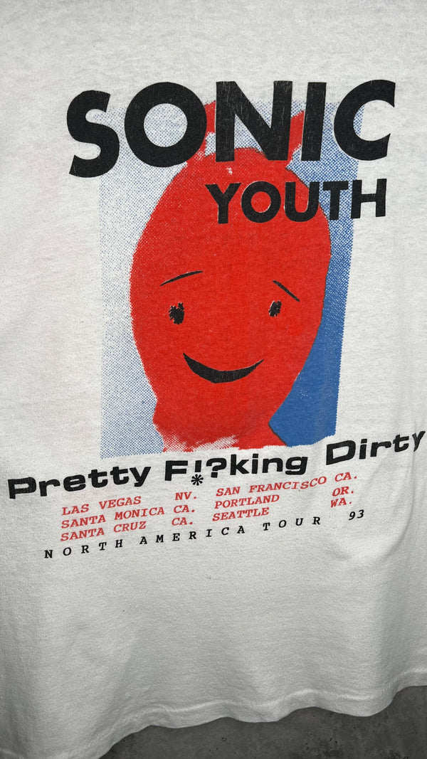 SONIC YOUTH RARE PRETTY FUCKING DIRTY NORTH AMERICAN TOUR 93’ BOOTLEG TEE