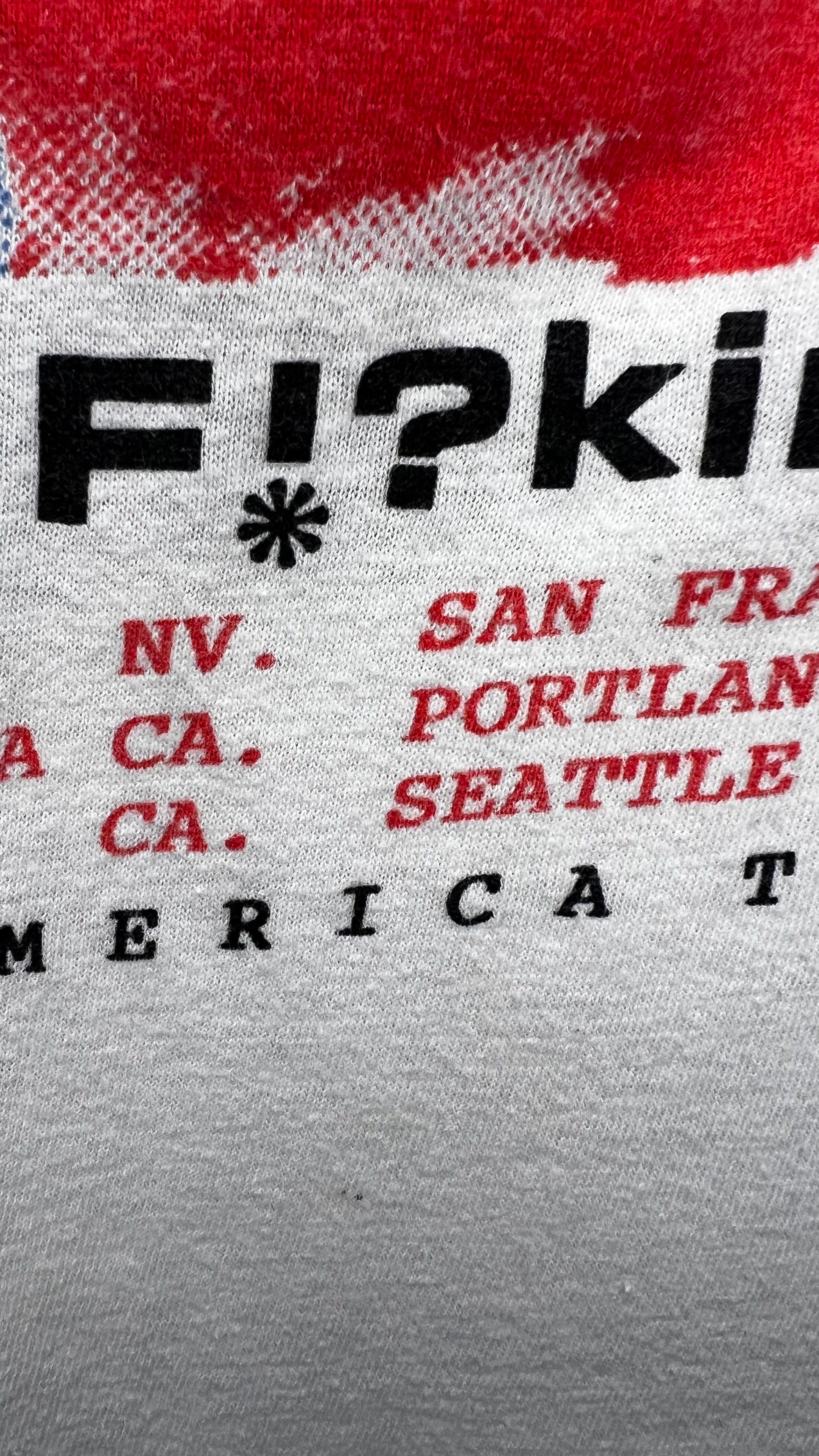 SONIC YOUTH RARE PRETTY FUCKING DIRTY NORTH AMERICAN TOUR 93’ BOOTLEG TEE