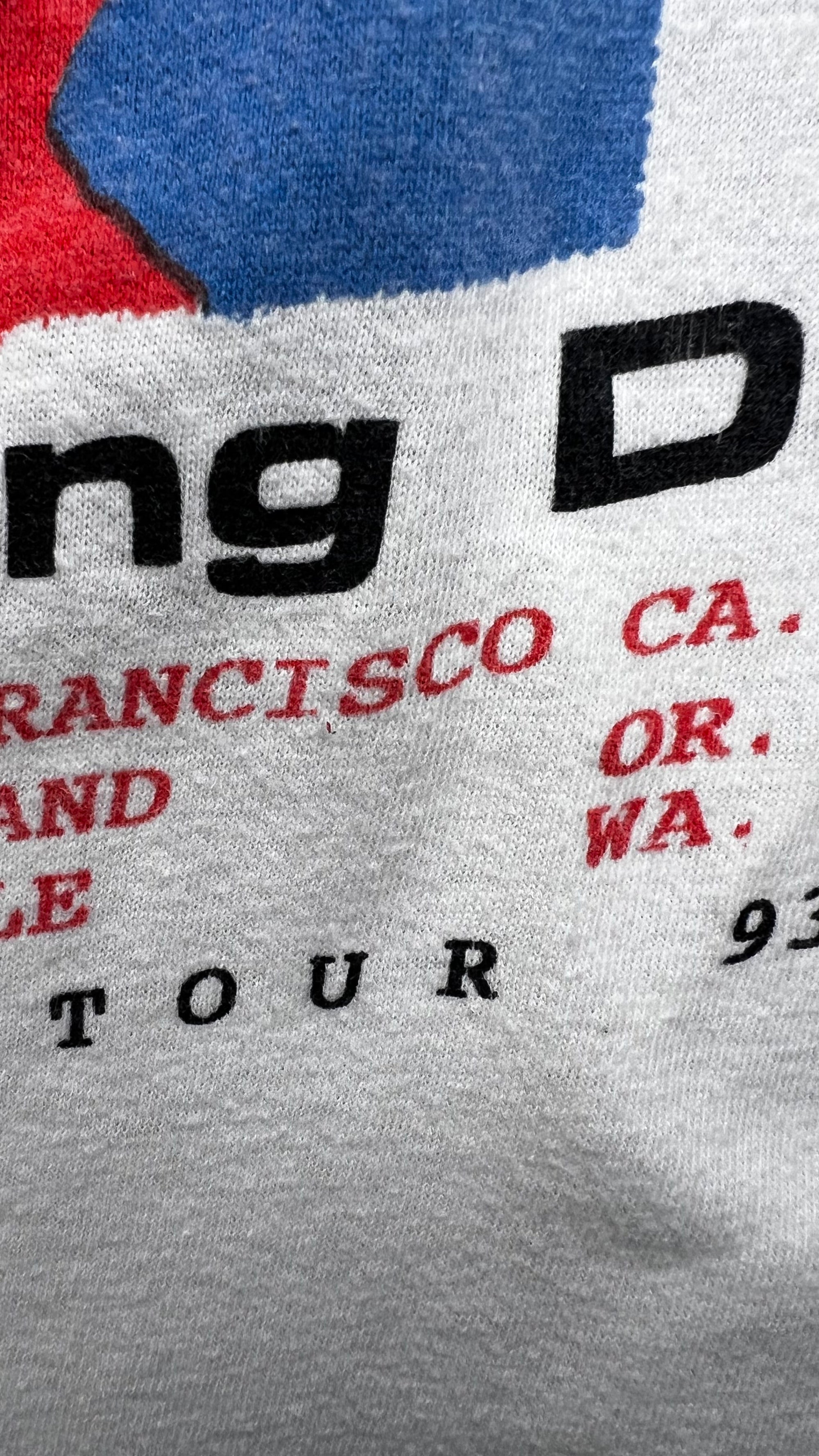 SONIC YOUTH RARE PRETTY FUCKING DIRTY NORTH AMERICAN TOUR 93’ BOOTLEG TEE