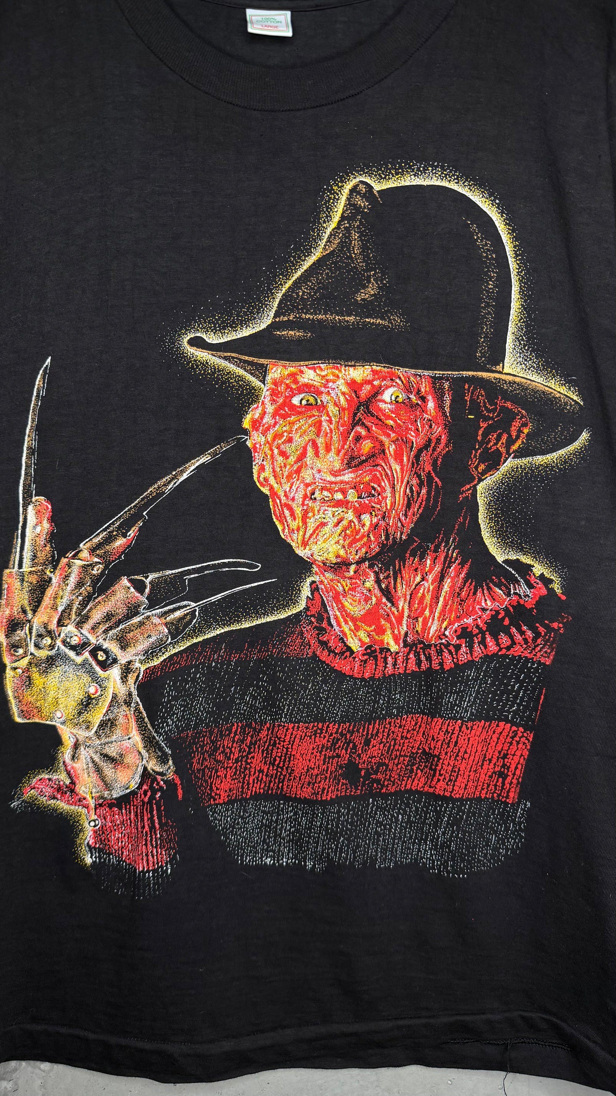 A NIGHTMARE ON ELM STREET 4 MOVIE PROMO TEE | BIG FACE FREDDY KRUEGER