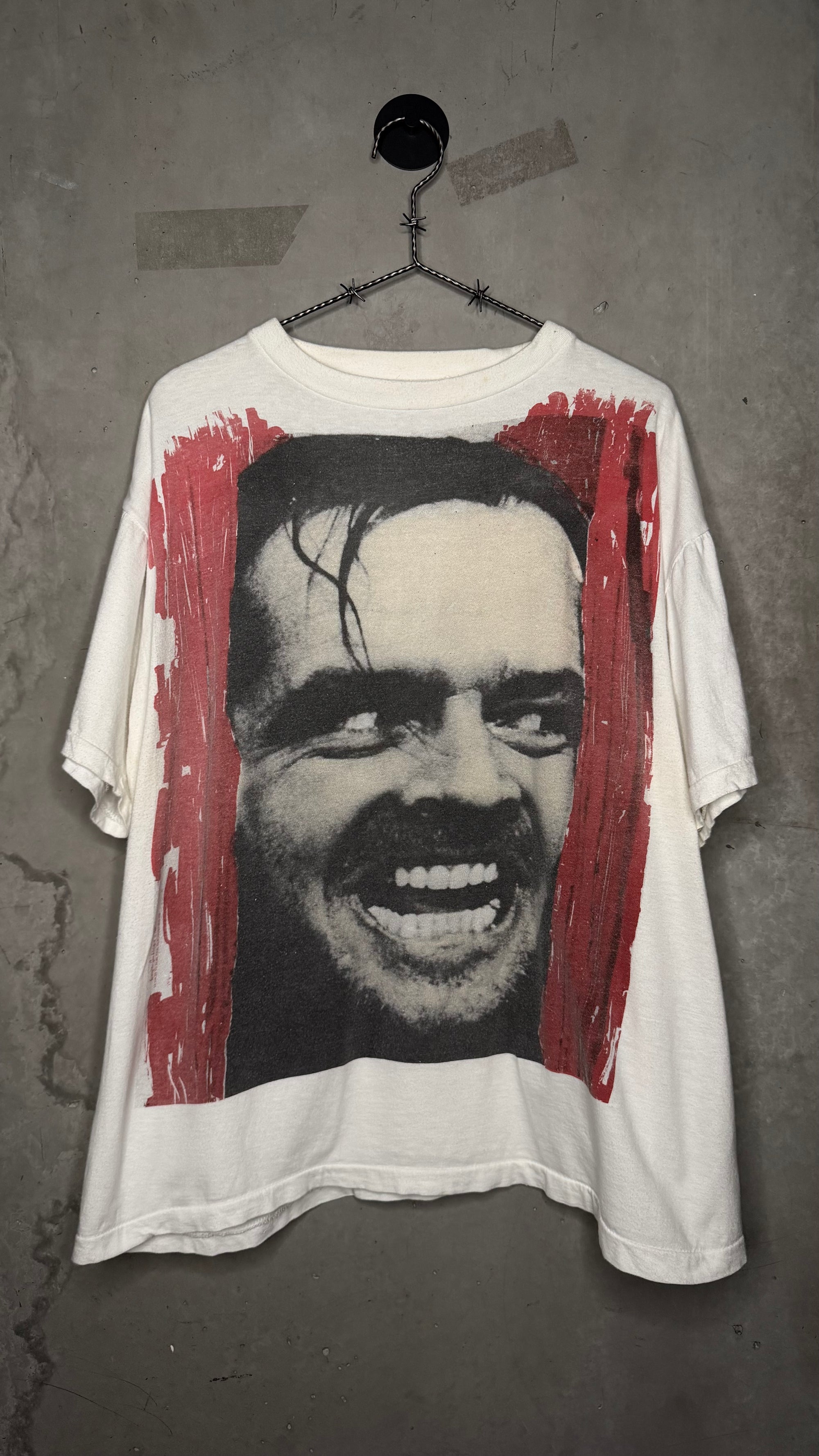 THE SHINING EURO TEE | BIG FACE JACK NICHOLSON GRAIL | “HERE’S JOHNNY!”