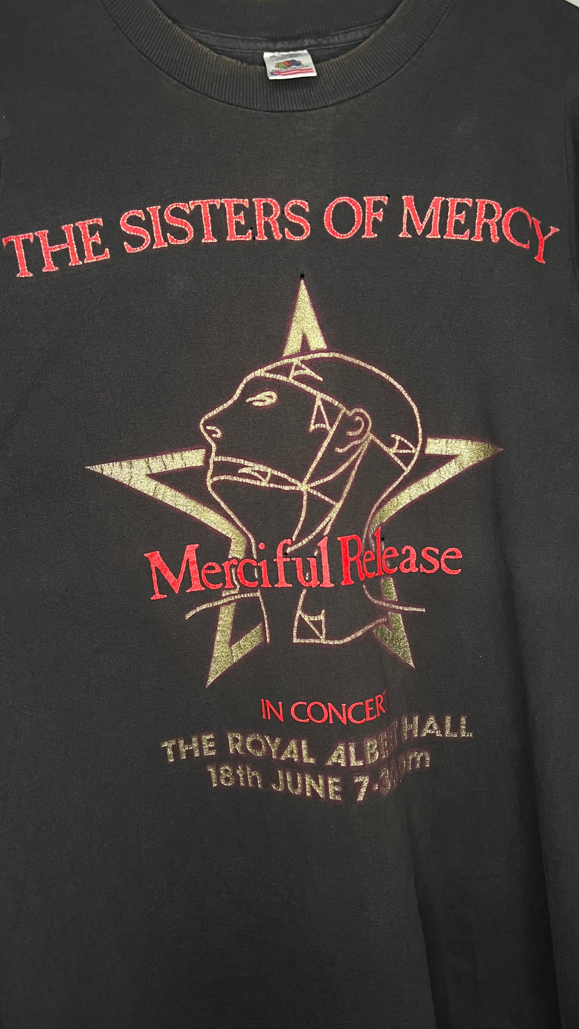 SISTERS OF MERCY ONE-DAY-ONLY ALBERT HALL LONG SLEEVE TEE | ‘TUNE IN, TURN ON, BURN OUT’ SLEEVE HIT