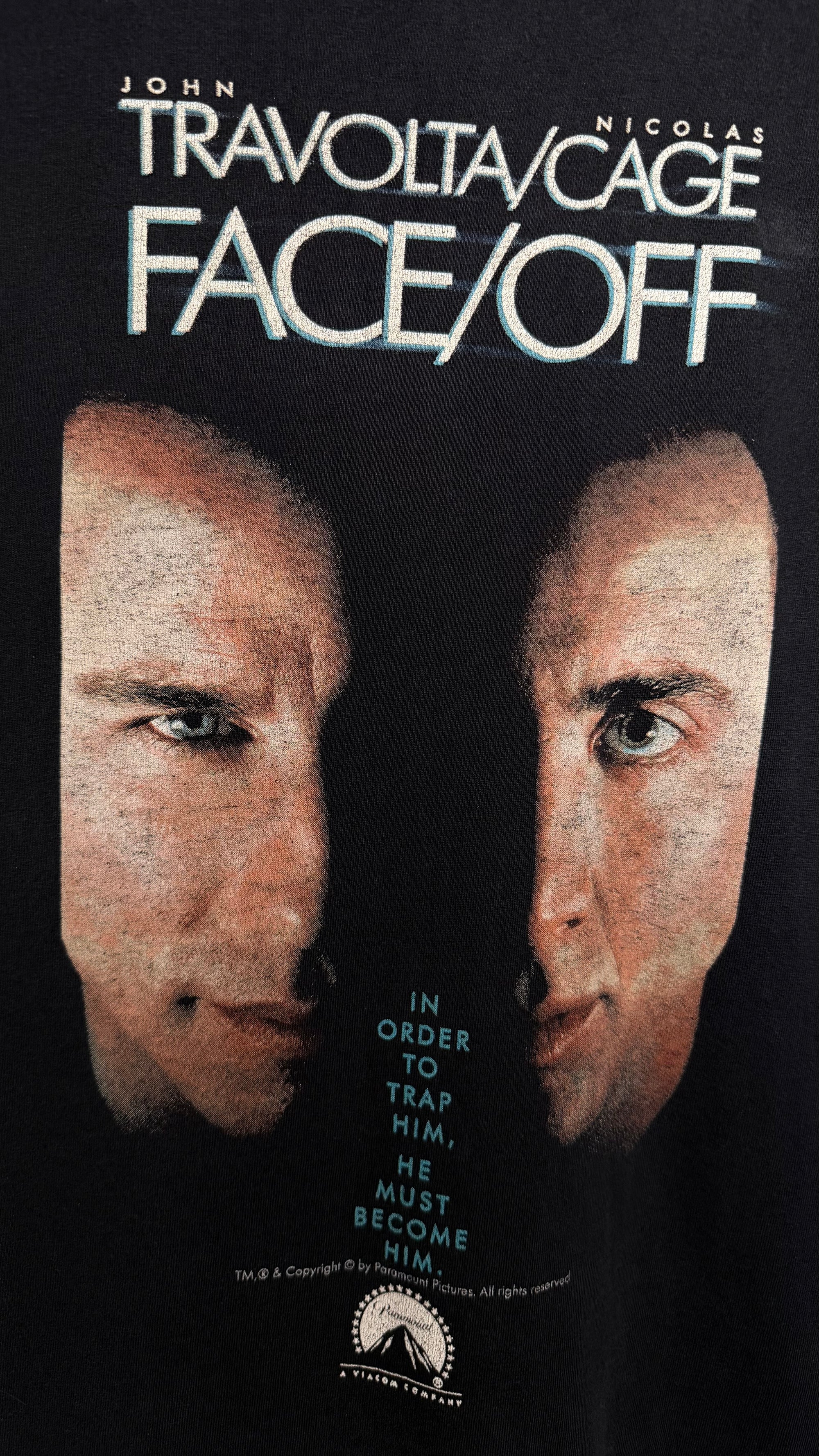 FACE OFF FADED MOVIE PROMO TEE | JOHN TRAVOLTA & NICOLAS CAGE