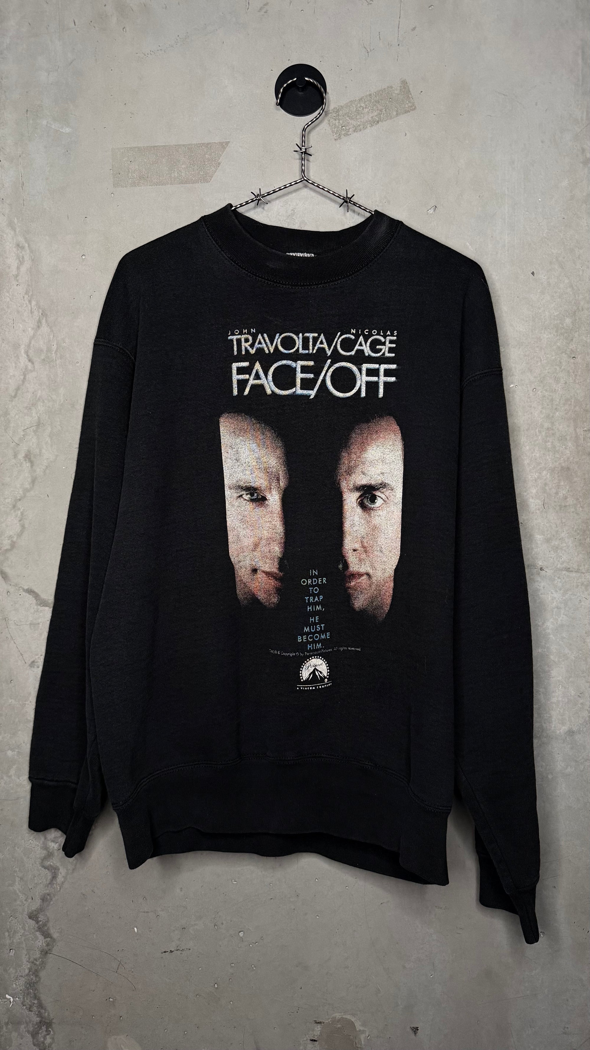 FACE OFF MOVIE PROMO CREWNECK | JOHN TRAVOLTA & NICOLAS CAGE