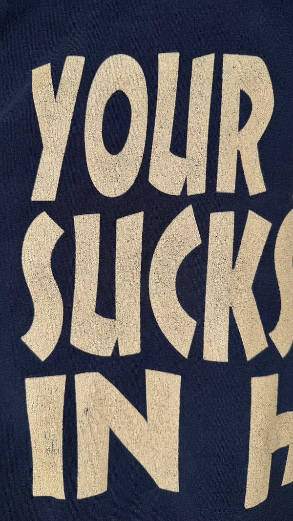 THE EXORCIST BIG PRINT HORROR MOVIE TEE | ‘YOUR MOTHER SUCKS COCKS IN HELL’