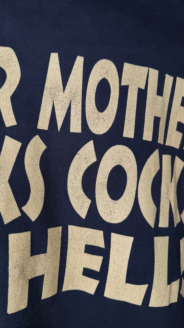 THE EXORCIST BIG PRINT HORROR MOVIE TEE | ‘YOUR MOTHER SUCKS COCKS IN HELL’