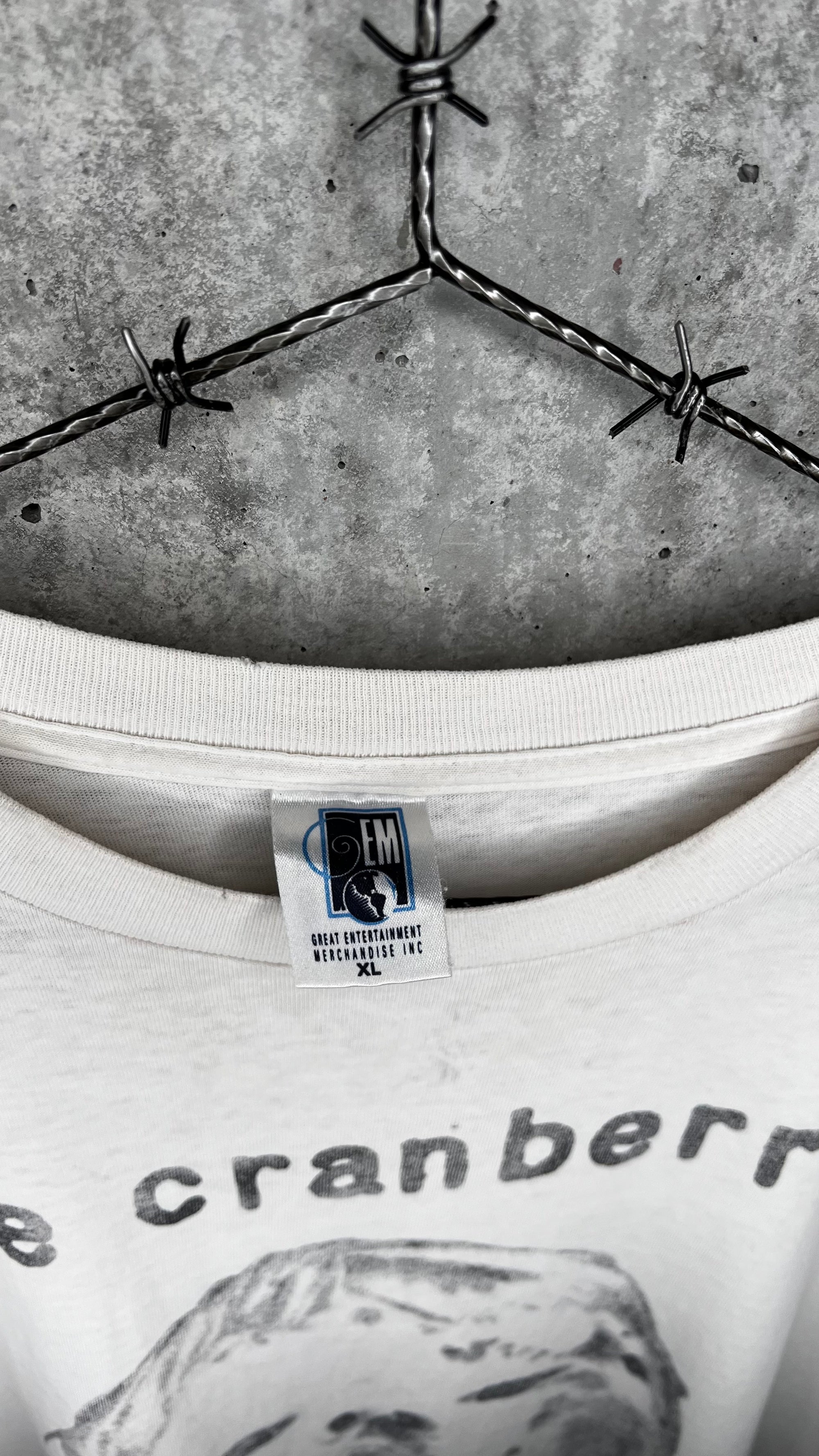 THE CRANBERRIES ZOMBIE TEE | NO NEED TO ARGUE WORLD TOUR | US WHITE VARIANT