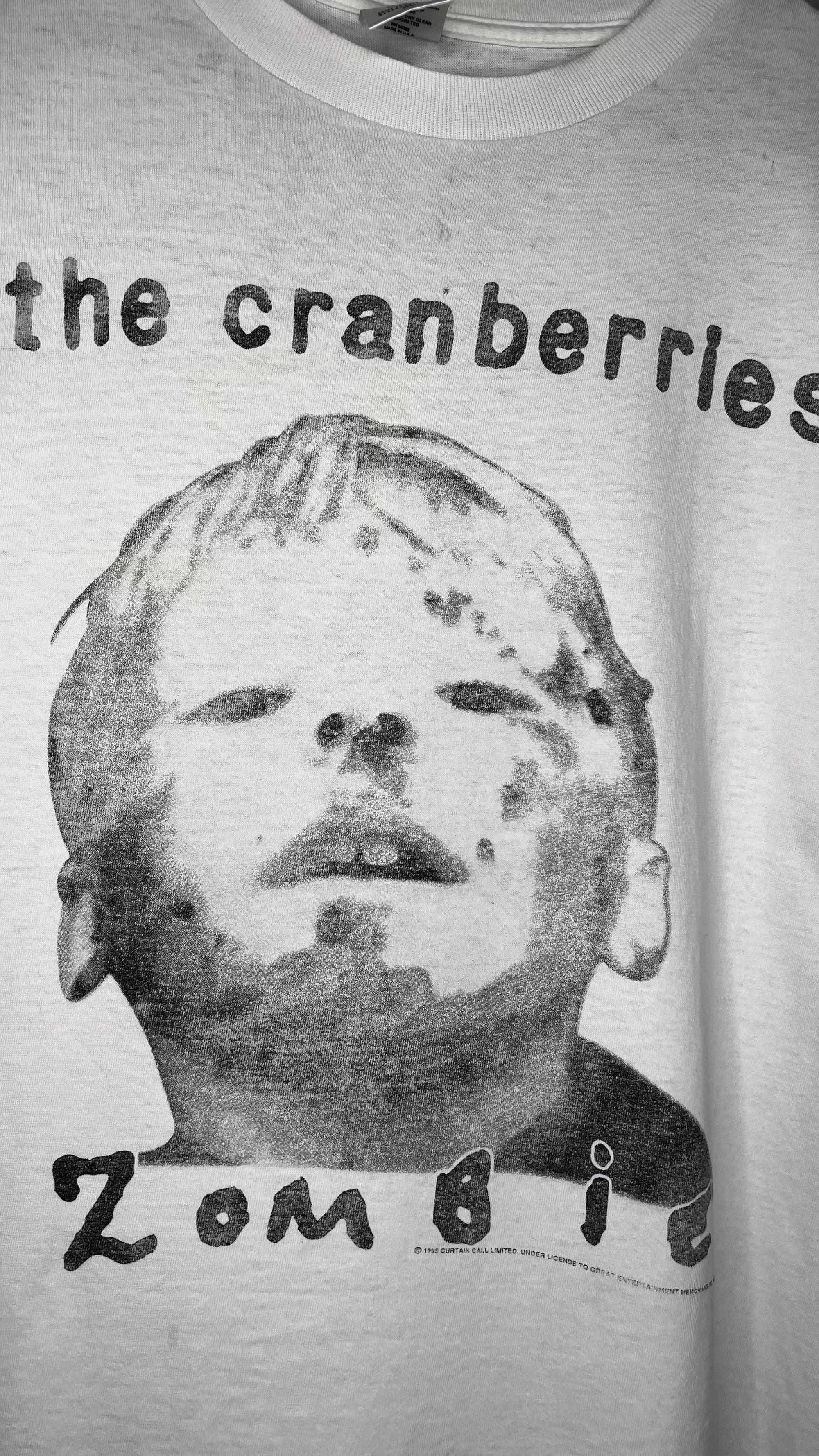 THE CRANBERRIES ZOMBIE TEE | NO NEED TO ARGUE WORLD TOUR | US WHITE VARIANT