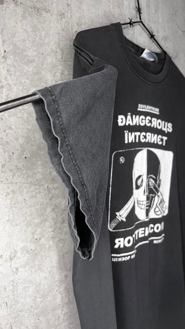 ROTTEN.COM RARE 1996 DANGEROUS INTERNET OFFICIAL MERCH TEE | FADER