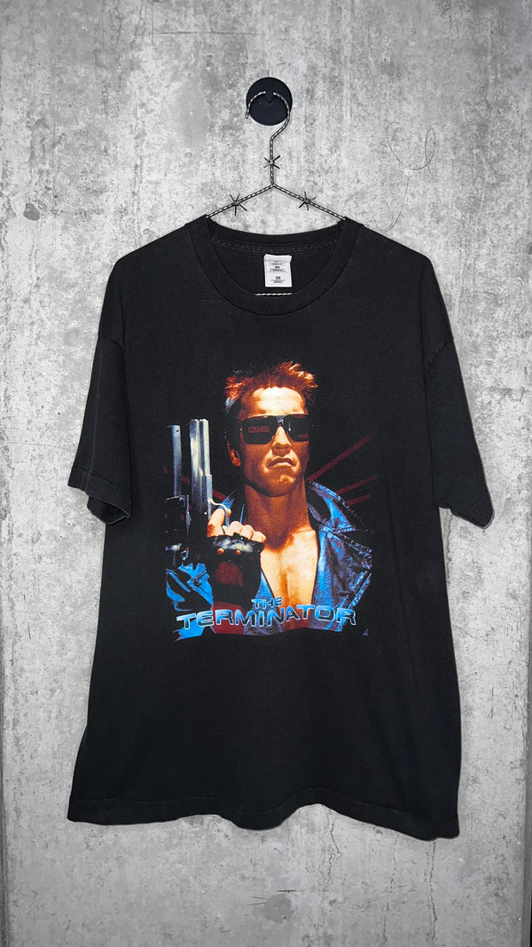 THE TERMINATOR POSTER PRINT TEE | ‘I’LL BE BACK’ | RARE BIG FAVE ARNOLD SCHWARZENEGGER