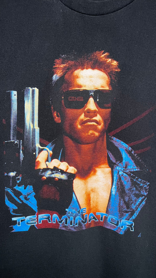 THE TERMINATOR POSTER PRINT TEE | ‘I’LL BE BACK’ | RARE BIG FAVE ARNOLD SCHWARZENEGGER