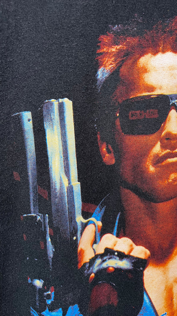 THE TERMINATOR POSTER PRINT TEE | ‘I’LL BE BACK’ | RARE BIG FAVE ARNOLD SCHWARZENEGGER