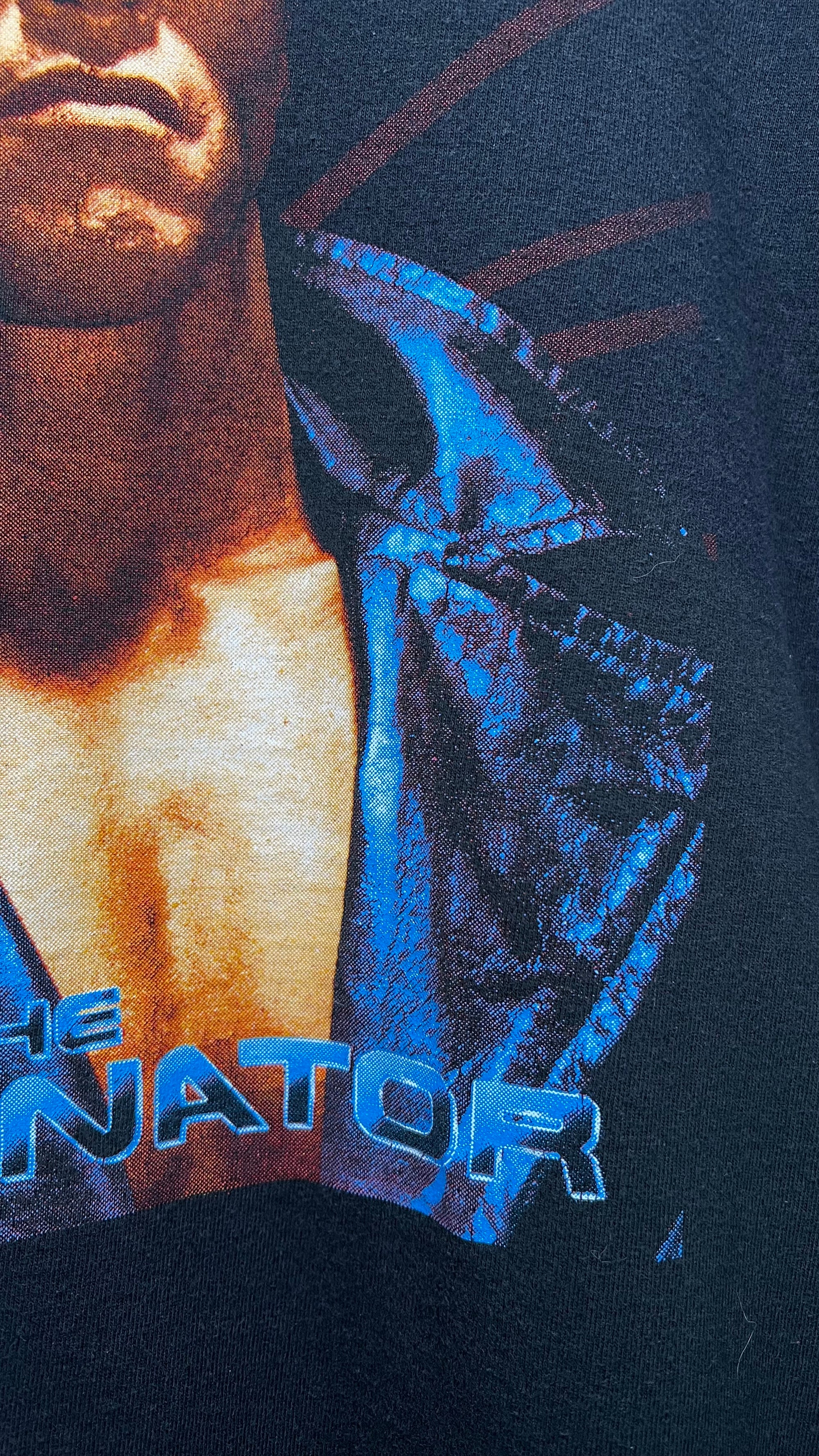 THE TERMINATOR POSTER PRINT TEE | ‘I’LL BE BACK’ | RARE BIG FAVE ARNOLD SCHWARZENEGGER