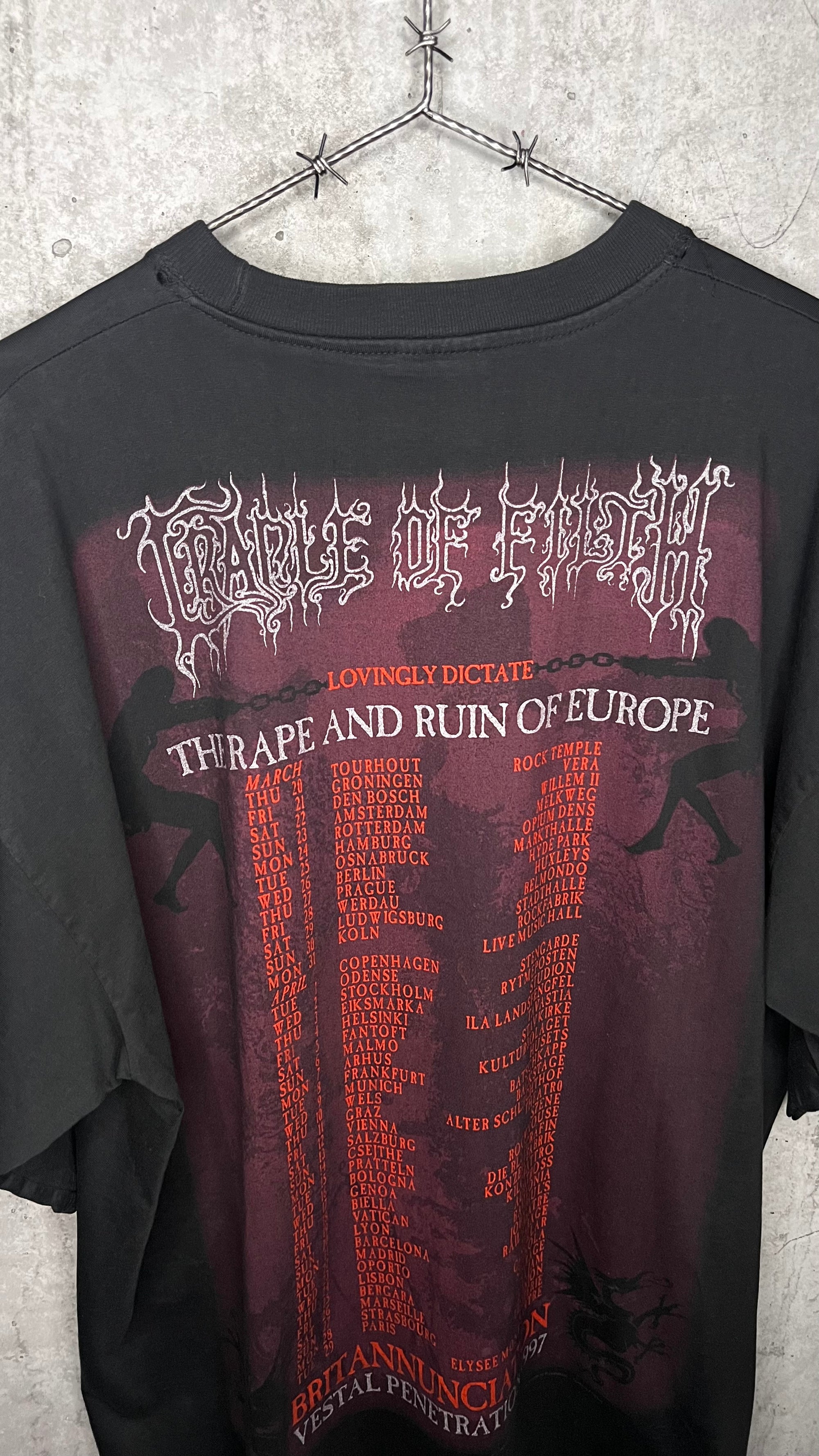 CRADLE OF FILTH THE RAPE AND RUIN OF EUROPE TEE | BRITANNUNCIATION VESTAL PENETRATION