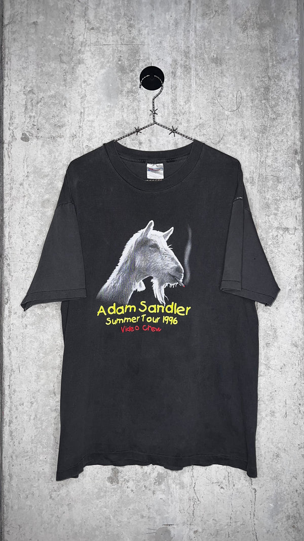 ADAM SANDLER SUMMER TOUR 96’ RARE VIDEO CREW TEE | SMOKING GOAT | ‘WHAT THE HELL HAPPENED TO ME’ STAND-UP TOUR HBO SPECIAL