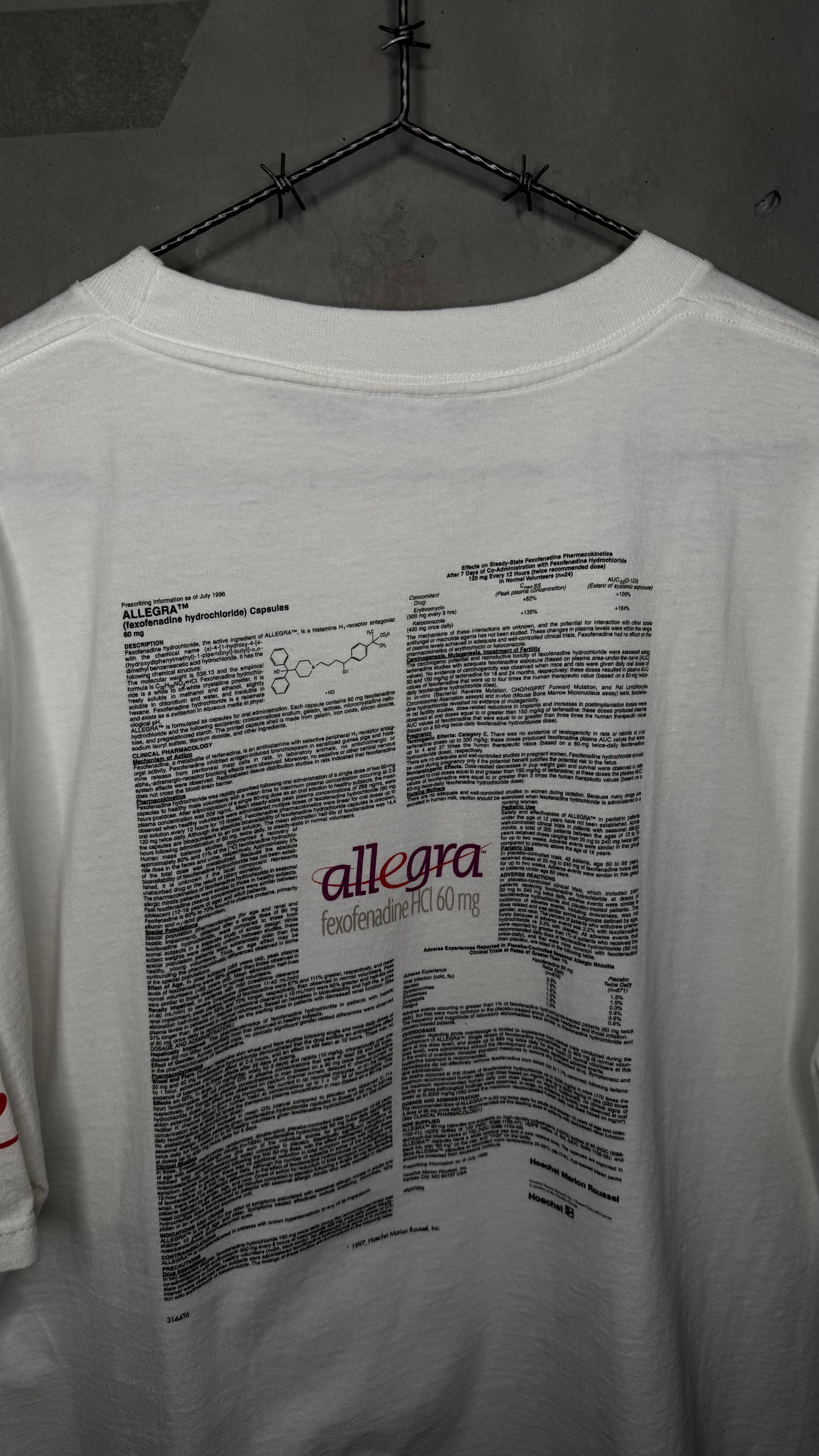 ALLEGRA PHARMACEUTICAL DRUG PROMO TEE
