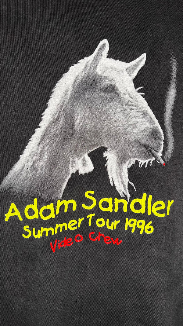 ADAM SANDLER SUMMER TOUR 96’ RARE VIDEO CREW TEE | SMOKING GOAT | ‘WHAT THE HELL HAPPENED TO ME’ STAND-UP TOUR HBO SPECIAL