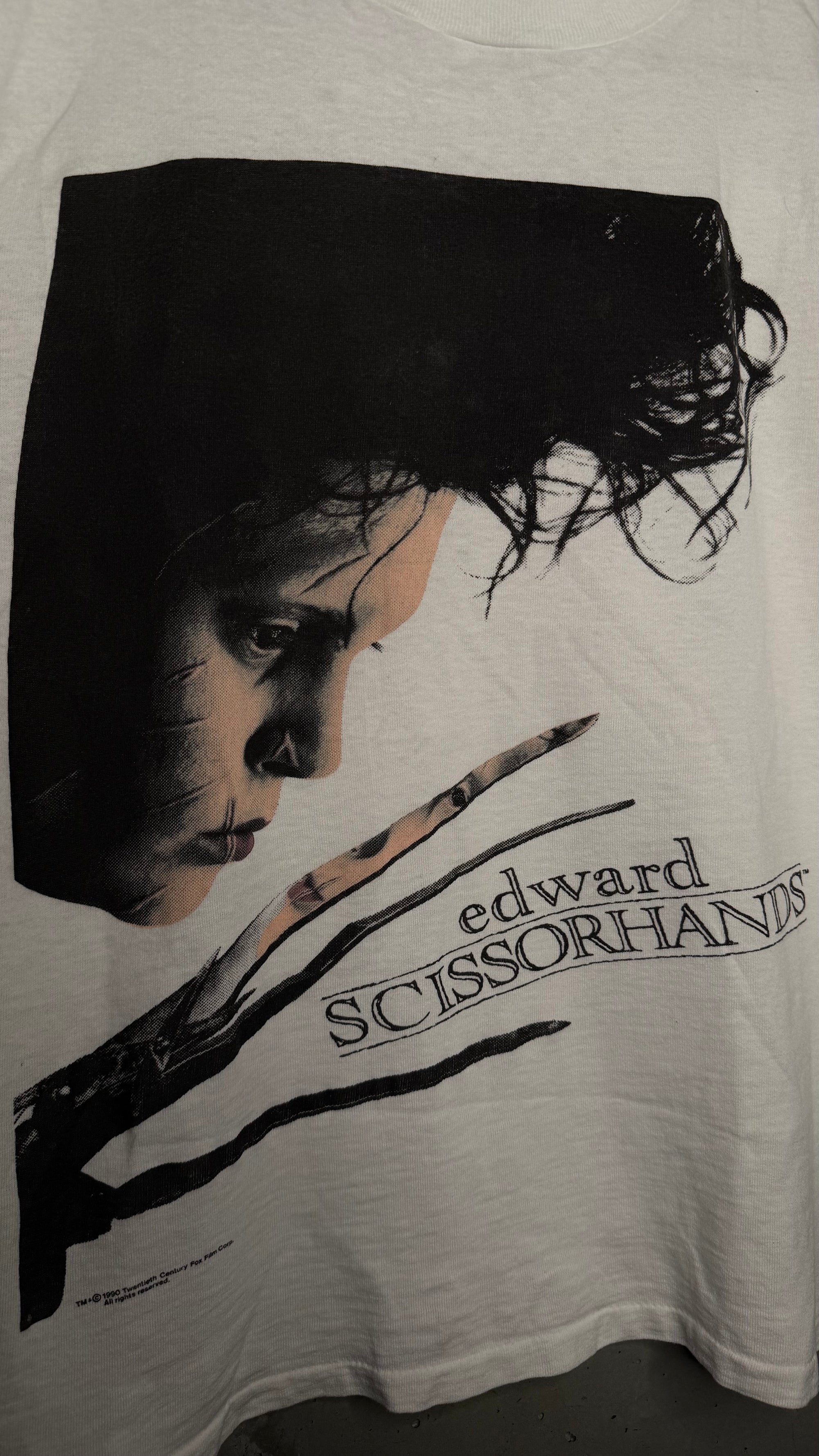 EDWARD SCISSORHANDS BIG PRINT TEE | JOHNNY DEPP