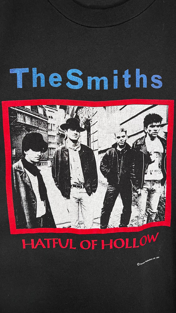 THE SMITHS 84’ HATFUL OF HOLLOW UK TOUR TEE | B&W BAND PORTRAIT