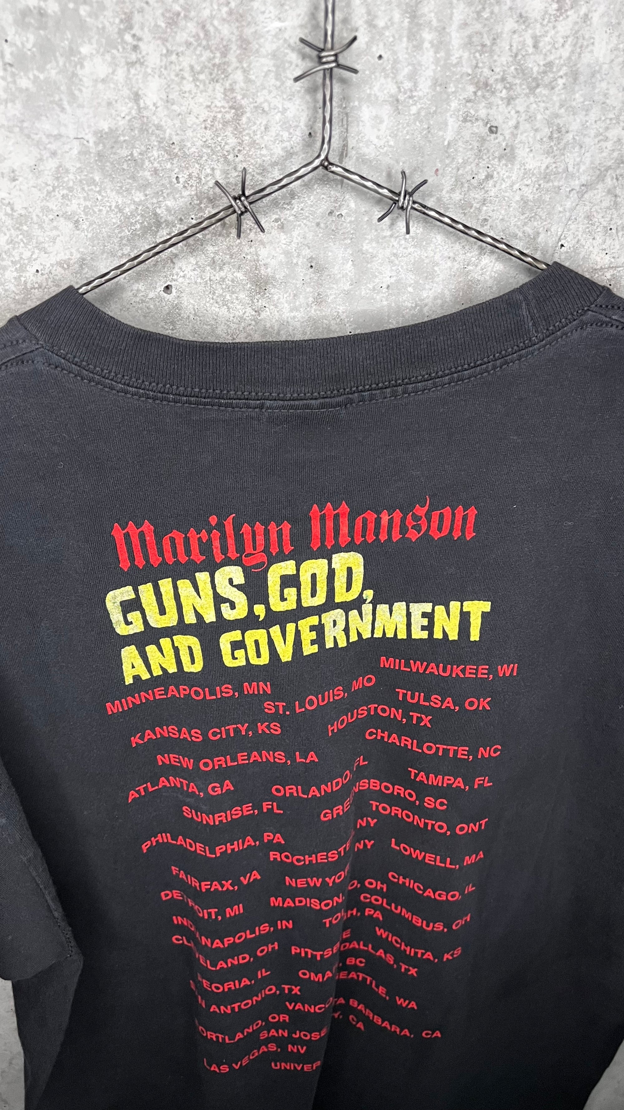 MARILYN MANSON GODS, GUNS, AND GOVERNMENT TOUR TEE