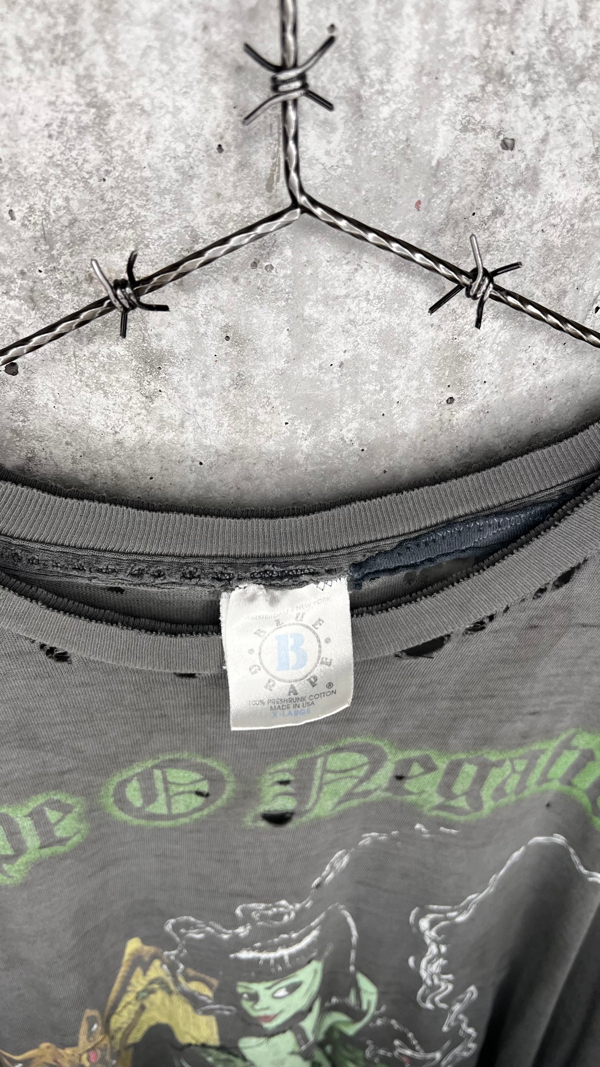 TYPE O NEGATIVE LITTLE MISS SCARE ALL TEE | THRASHED FADER | WHITE DOPES ON PUNK