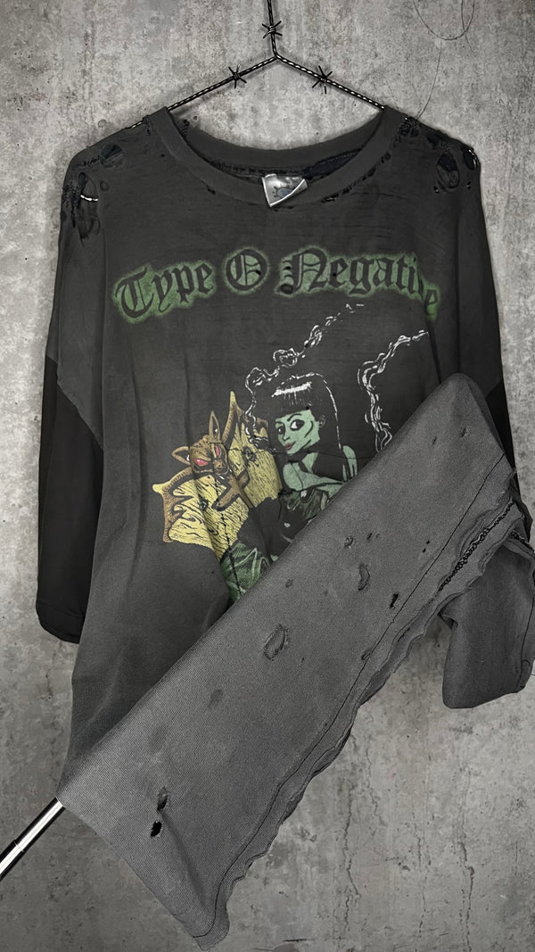 TYPE O NEGATIVE LITTLE MISS SCARE ALL TEE | THRASHED FADER | WHITE DOPES ON PUNK