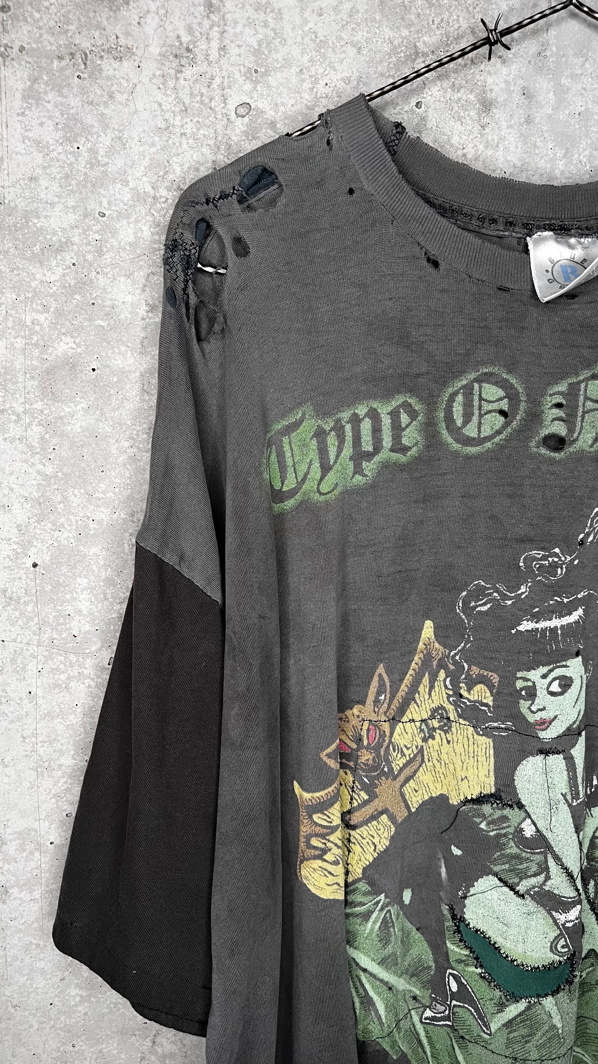 TYPE O NEGATIVE LITTLE MISS SCARE ALL TEE | THRASHED FADER | WHITE DOPES ON PUNK
