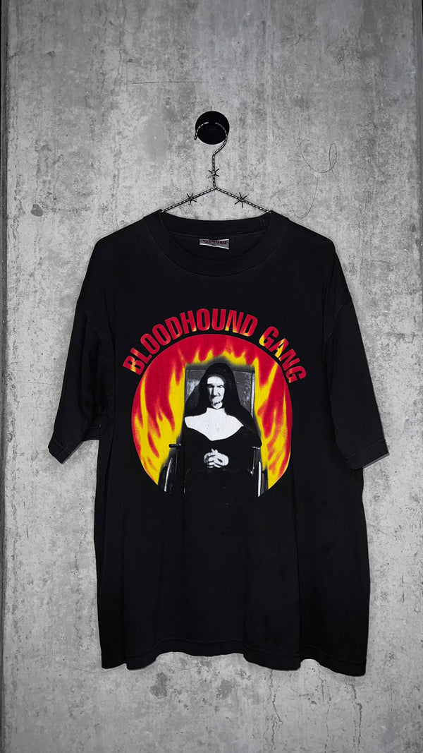 BLOODHOUND GANG RARE FIRE WATER BURN SINGLE ART TEE | FLAMING NUN | BURN MOTHERFUCKER BURN