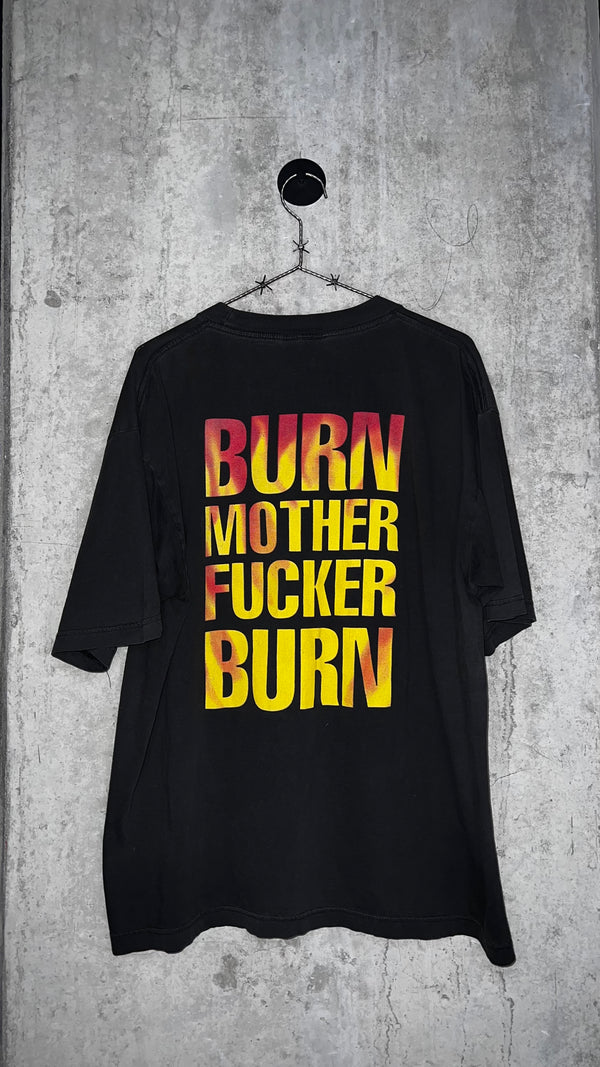 BLOODHOUND GANG RARE FIRE WATER BURN SINGLE ART TEE | FLAMING NUN | BURN MOTHERFUCKER BURN