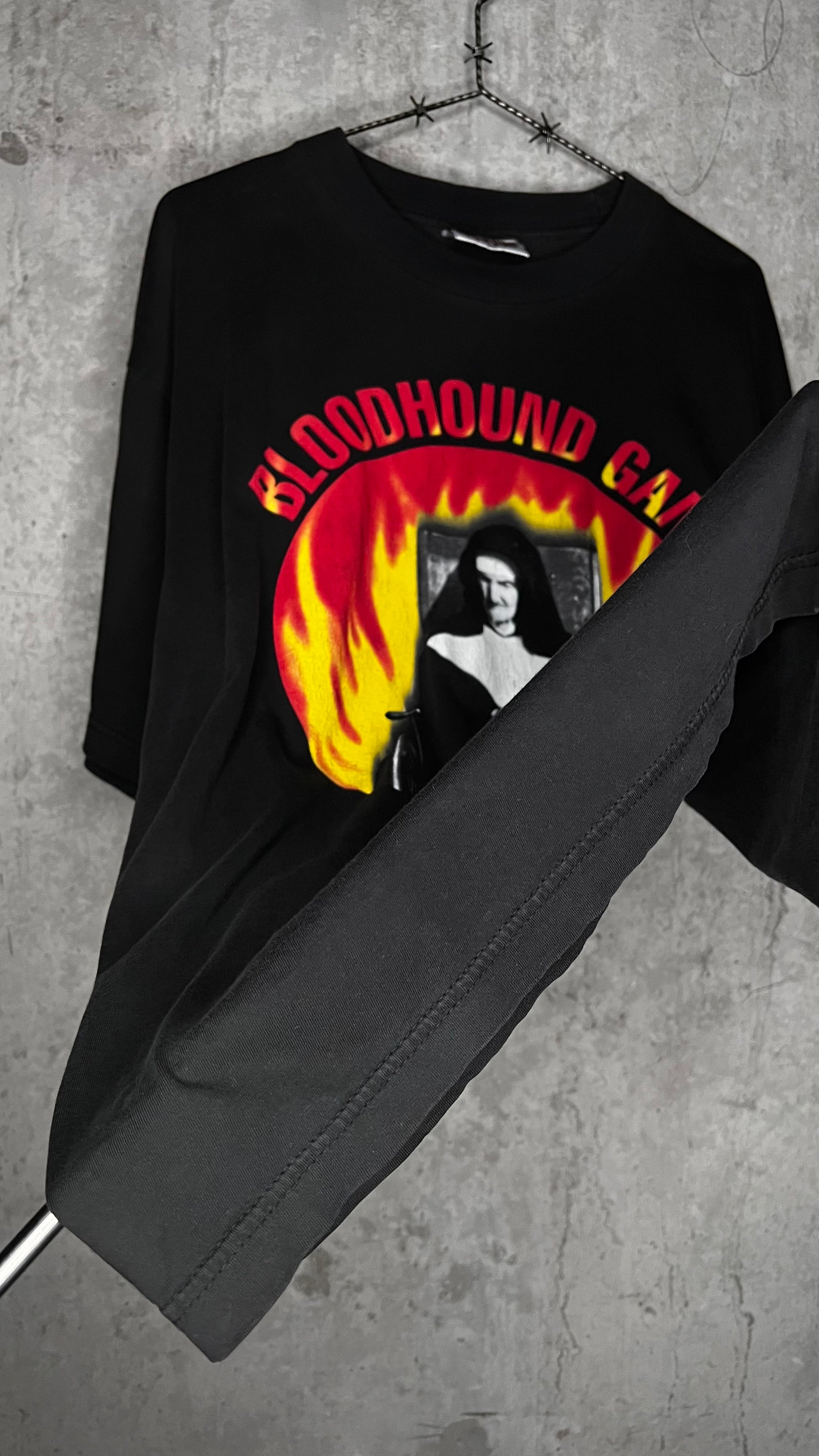 BLOODHOUND GANG RARE FIRE WATER BURN SINGLE ART TEE | FLAMING NUN | BURN MOTHERFUCKER BURN