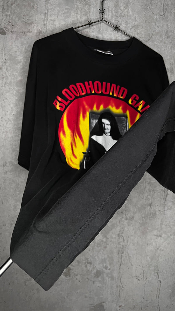 BLOODHOUND GANG RARE FIRE WATER BURN SINGLE ART TEE | FLAMING NUN | BURN MOTHERFUCKER BURN