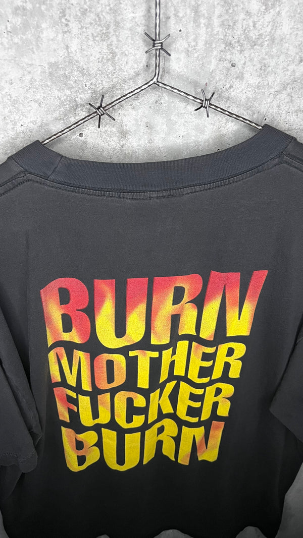 BLOODHOUND GANG RARE FIRE WATER BURN SINGLE ART TEE | FLAMING NUN | BURN MOTHERFUCKER BURN