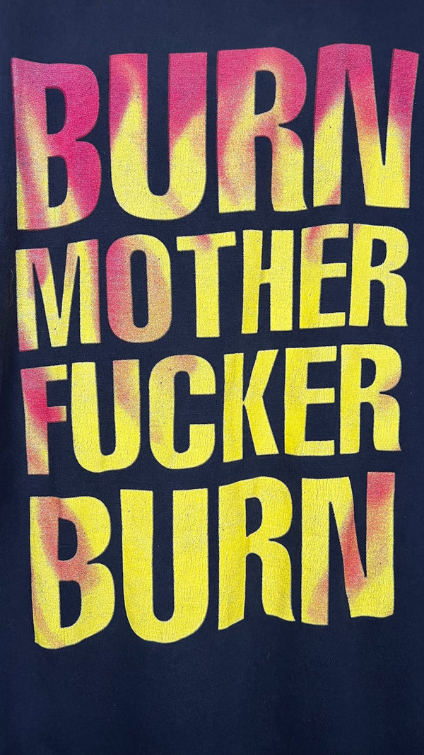 BLOODHOUND GANG RARE FIRE WATER BURN SINGLE ART TEE | FLAMING NUN | BURN MOTHERFUCKER BURN