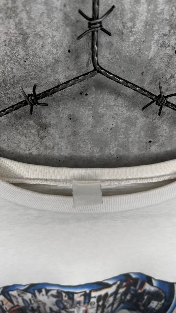 RADIOHEAD AGAINST DEMONS TOUR TEE| OK COMPUTER | RUNNING FROM DEMONS BACK HIT