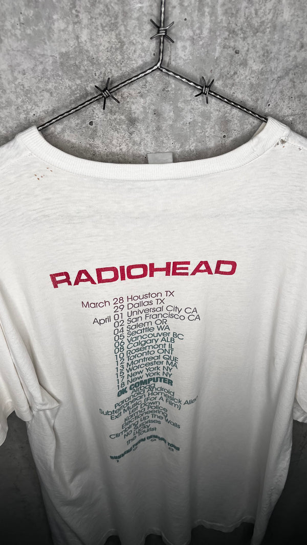 RADIOHEAD AGAINST DEMONS TOUR TEE| OK COMPUTER | RUNNING FROM DEMONS BACK HIT