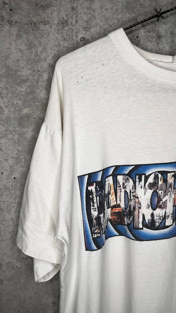 RADIOHEAD AGAINST DEMONS TOUR TEE| OK COMPUTER | RUNNING FROM DEMONS BACK HIT