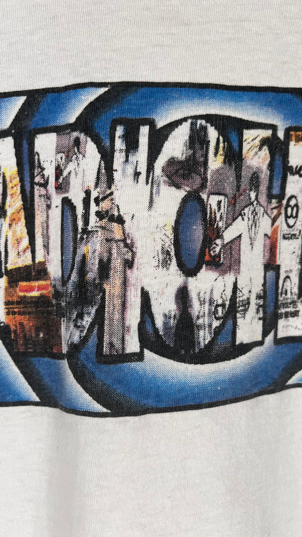 RADIOHEAD AGAINST DEMONS TOUR TEE| OK COMPUTER | RUNNING FROM DEMONS BACK HIT