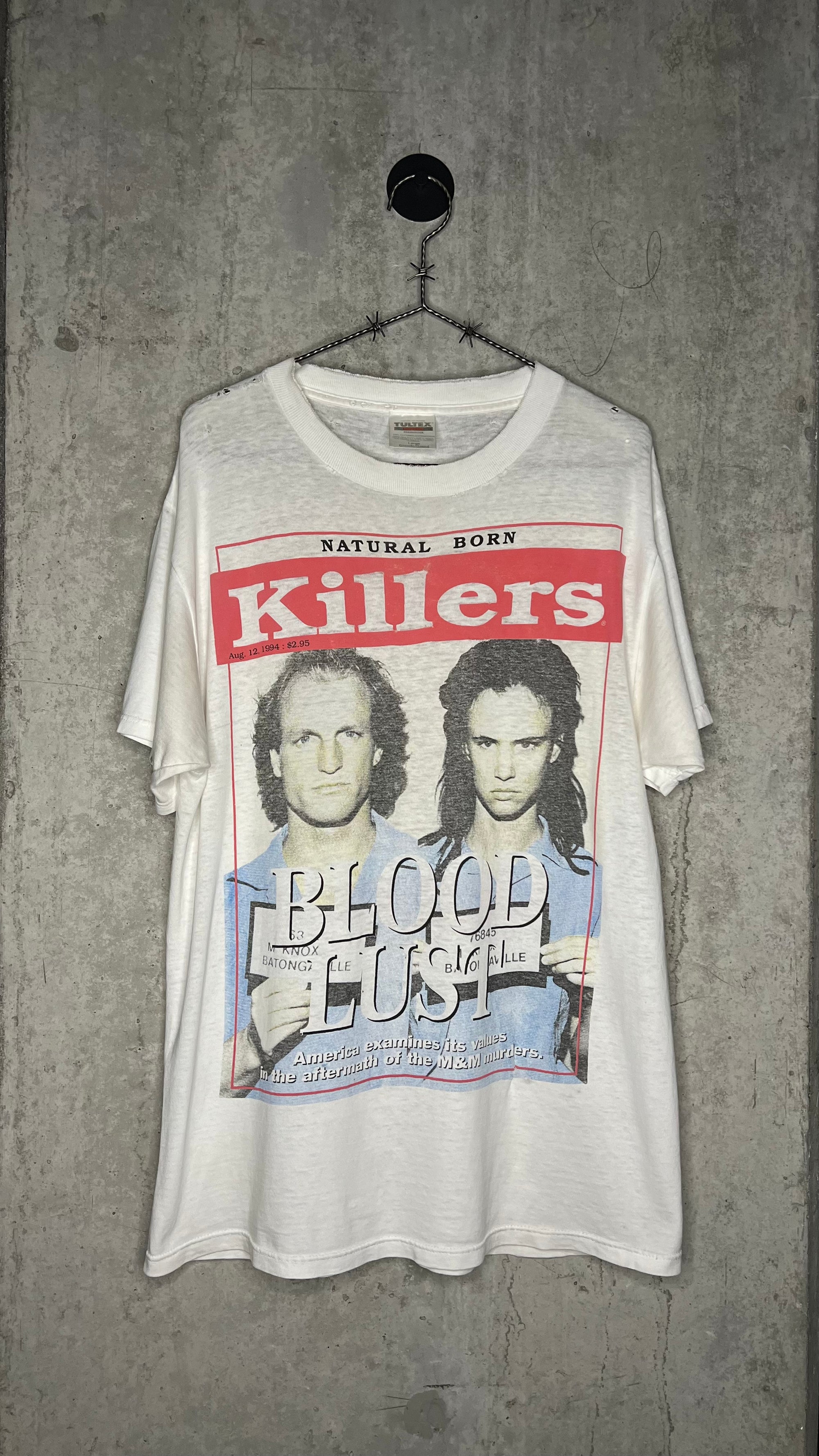 NATURAL BORN KILLERS | BLOOD LUST MUGSHOT TEE | WOODY HARRELSON & JULIETTE LEWIS